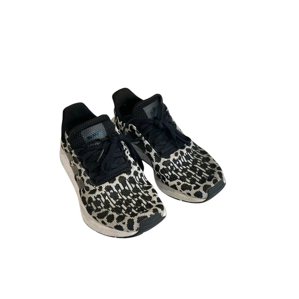 Adidas Swift Run Women's Sz 8 Cheetah‎ Leopard Animal Print Black White